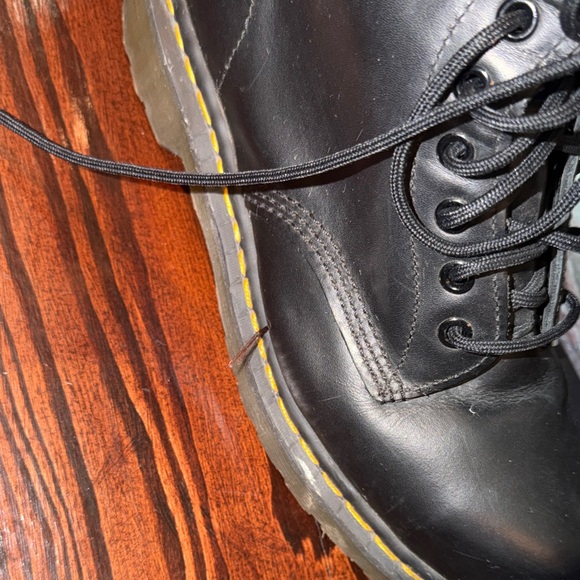 MENS US 8 Black Lace-Up Combat Boots - Doc Marten - Picture 5 of 11